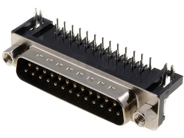 D-SUB Connector Male 25-pin 90 Degree