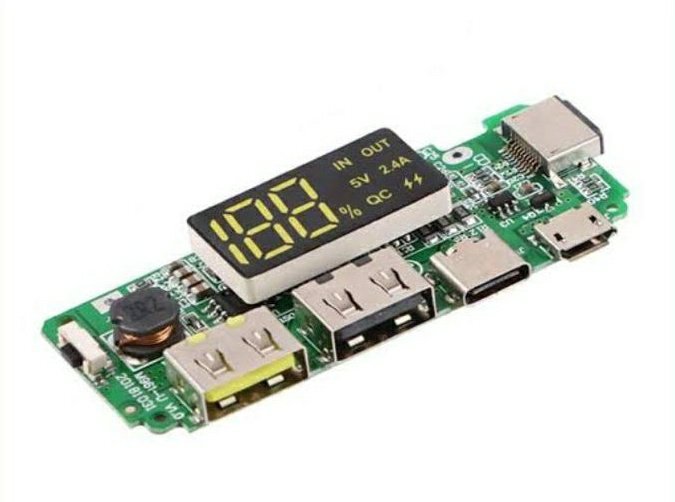 18650 5V 2.4A Lithium Battery Digital Display Charging Module with Dual USB Display Booster Module - iotwebplanet.com