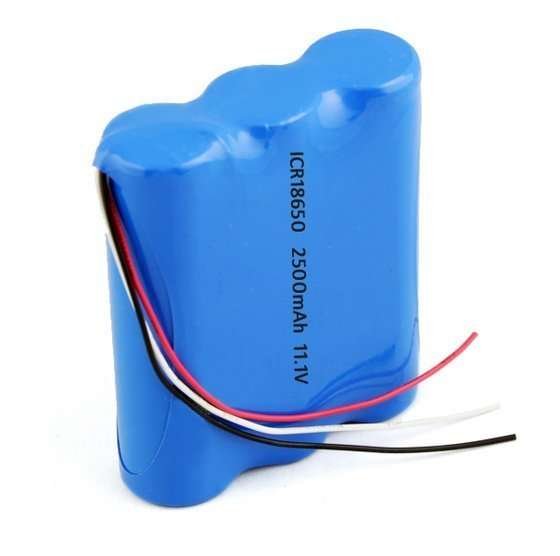 18650 Li-ion 2500mAh 11.1v 3S1P Battery Pack - iotwebplanet.com