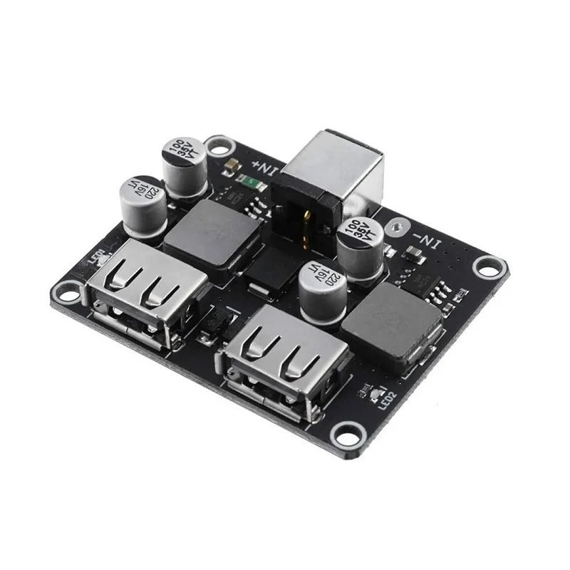 2 Channel USB QC3.0 QC2.0 DC-DC Buck Converter Charging Step Down Module 6-32V 9V 12V 24V to Fast Quick Charger Circuit Board - iotwebplanet.com
