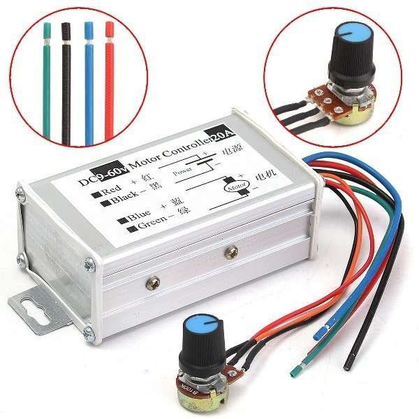 20A PWM DC Motor Speed Regulator Module (9V, 12V, 24V, 36V, 48V, 60V) - iotwebplanet.com