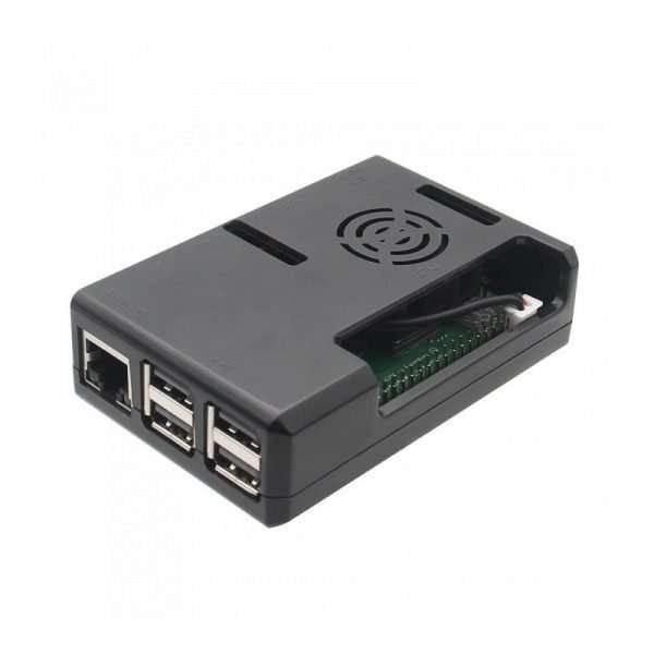 New High Quality Black ABS Case for Raspberry Pi 3/3+ with Cooling FAN Vent