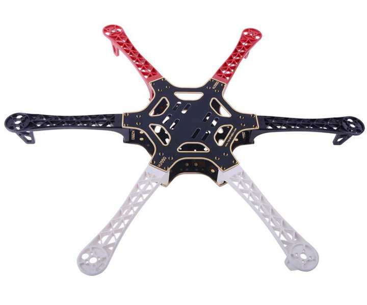 F550 / Q550 Hexa-Copter Frame, Landing Gears and Integrated PCB Kit