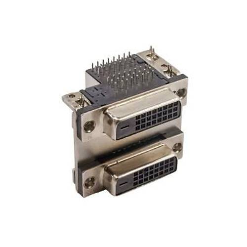 2 Port DVI-D Dual Dişi Konnektör PCB Tipi