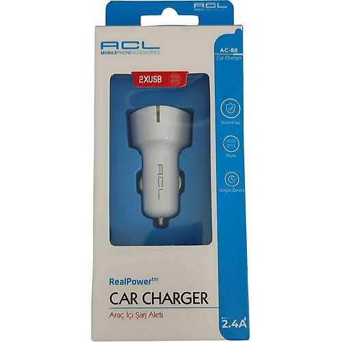 ACL AC-88 2.4A 2xUSB Araç İçi Şarj Cihazı
