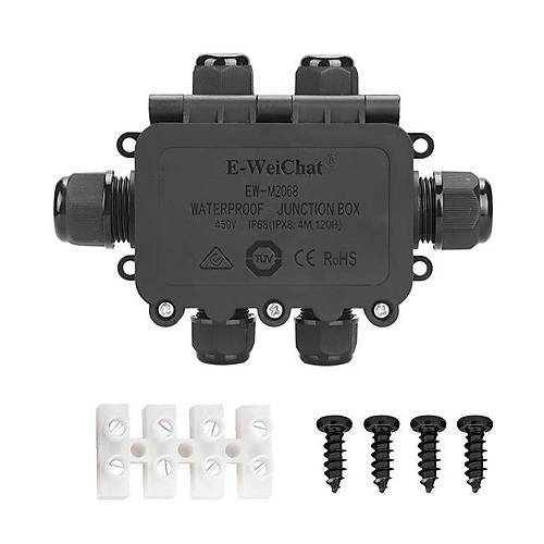 EW-M2068-6T 6-Yollu Su Geçirmez Kablo Bağlantı Kutusu
