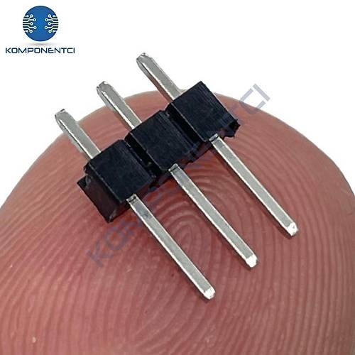Erkek Pin Header 3 Pin 12mm 2.54mm 1x3 180° Tek Sıra