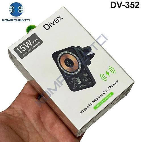 Divex Kablosuz Araç Şarj Cihazı Manyetik Wireless Şarj Aleti DV-352