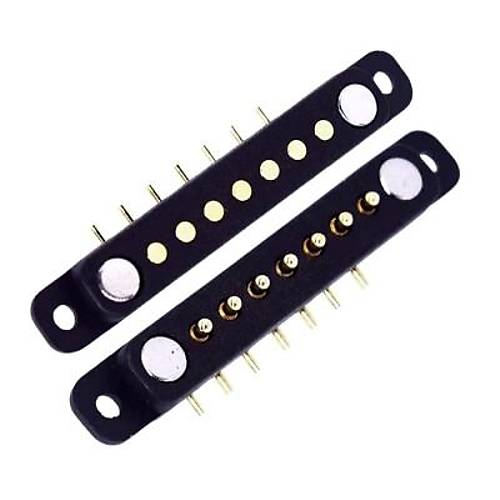 7-Pin 2.54mm 90C Pogo Pin Manyetik Konnektör Takımı - Kulaklı