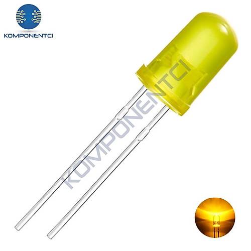 5mm Led Sarı Diyot Diffused 1 Adet
