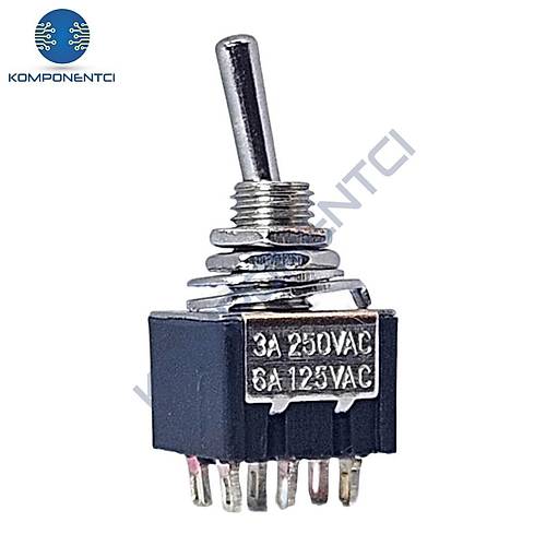 IC-146 Toggle Switch Yaylı Off-Mom 6P Ø6mm MTS-212