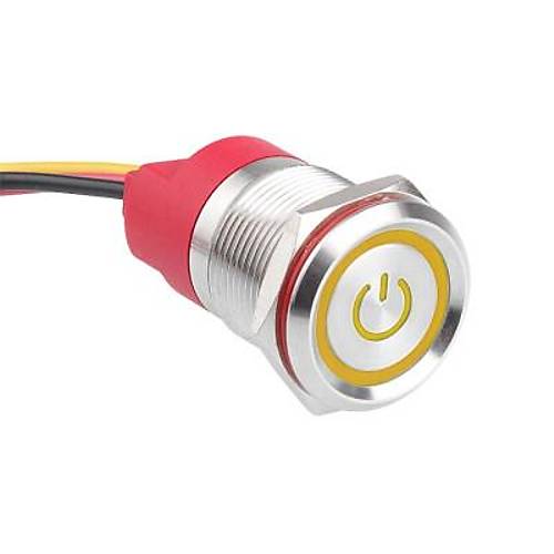 WD19T-P2-EC 19mm Dokunmatik Touch Metal Buton - Sarı