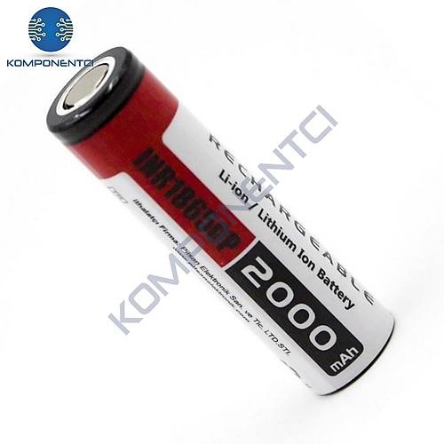 Orion 18650p 3.7V 2000mAh 15C Şarj Edilebilir Li-ion Pil