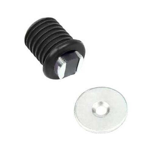 Mıknatıslı Plastik Mobilya Kapak Kilidi 14mm - Siyah