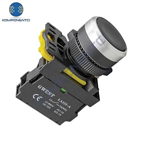 Gwest A5-41 22mm Siyah Yaylı Buton 1NO