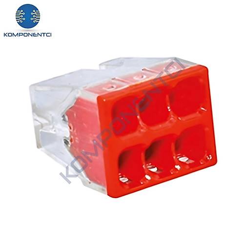 Gwest GW-2.5-6 Geçmeli Buat Klemens Kırmızı 1 Adet