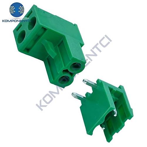 2 Pin 5.08mm Geçmeli 90C Takım Klemens