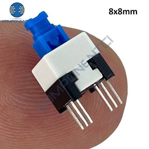 IC-198 6 Pinli Bacaklı Kalıcılı Yaylı Push Buton 8x8mm