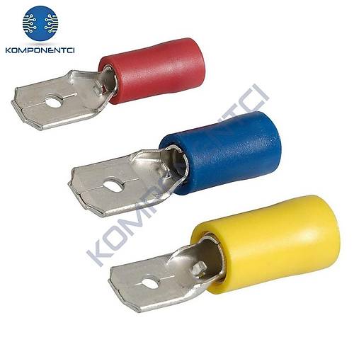 TFE - 2288 1.5-2.5mm2 İzoleli Erkek Faston Tip Terminal Mavi - 200 Adet