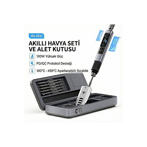 HS-02A Akıllı Havya 6 Uçlu ve Alet Kutusu