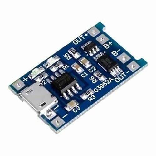 TP4056 3,7V Şarj Aleti - 5V 1A Lityum Korumalı Modül