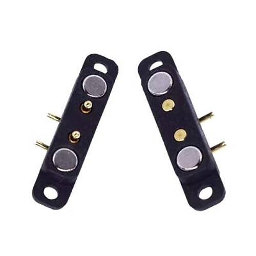 2-Pin 2.54mm 90C Pogo Pin Manyetik Konnektör Takımı - Kulaklı