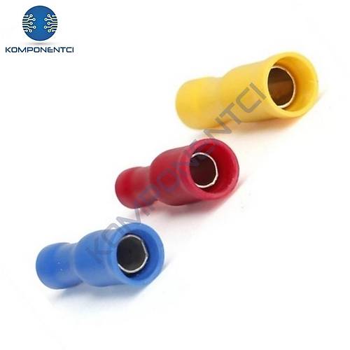 TBD - 2050 1.5-2.5mm2 İzoleli Soket Tipi Dişi Terminal Kablo Ucu Mavi 100 Adet