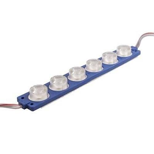 6W Mercekli Modül 6'lı Led - Mavi 12V