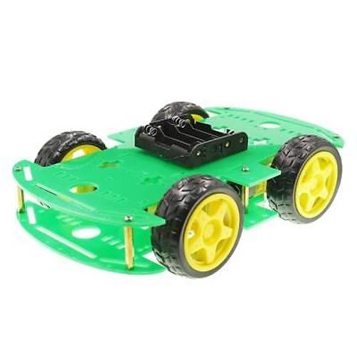 4WD Yeşil Şase Tekerlekli Araba Kiti