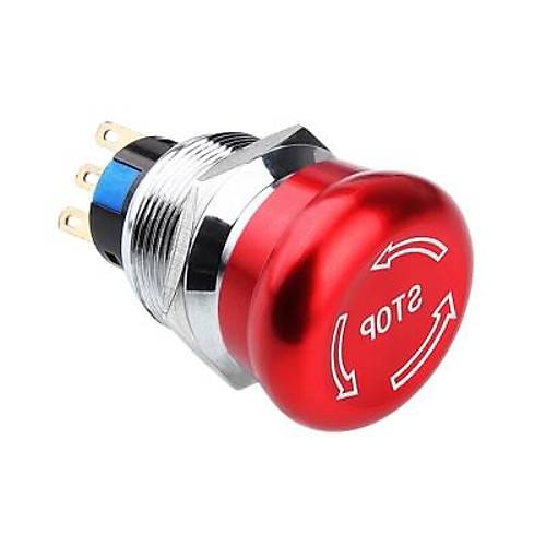WD22M-Q1 22mm Metal Acil Stop Butonu 1NO+1NC - Logolu