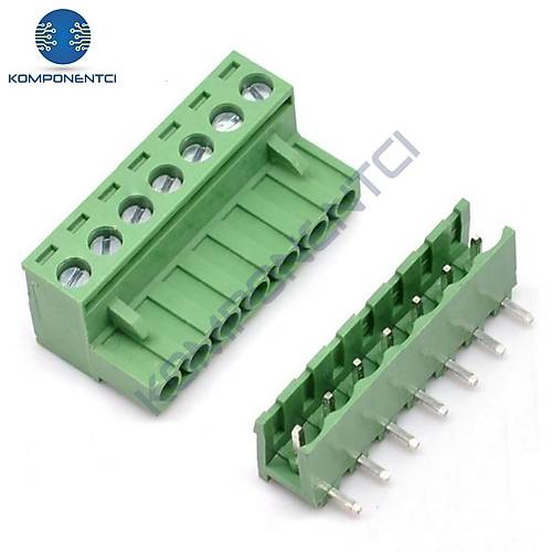 7 Pin 5.08mm Geçmeli 90C Takım Klemens