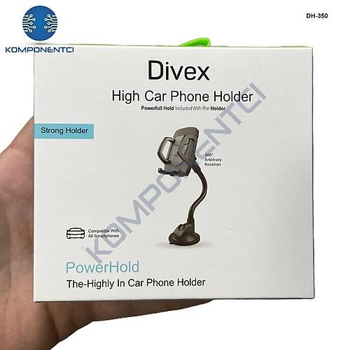 Divex 360 Derece Dönebilen Araç İçi Telefon Tutacağı DH-350