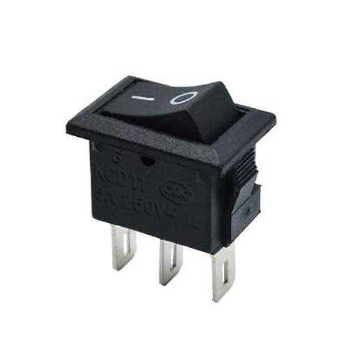 KCD11 3-Pin Mini On-Off Anahtar - Siyah