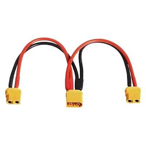 XT60 1 Erkek - 2 Dişi Y Splitter Paralel Dönüştürücü Kablo 20cm