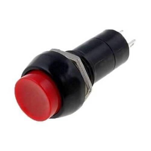 PBS-11A 12mm Anahtarlı Push Buton - Kırmızı