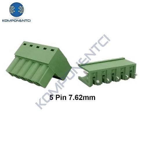 5 Pin 7.62mm Geçmeli 180C Takım Klemens