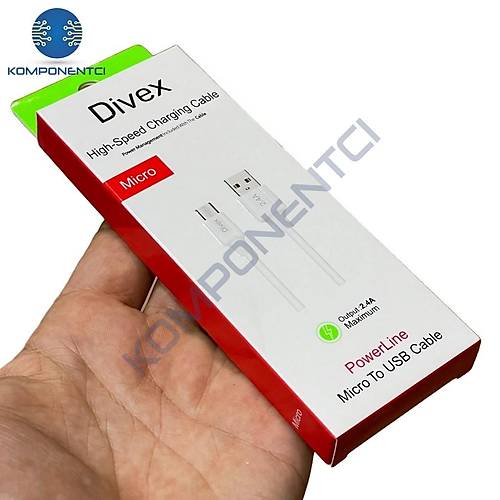 Divex 2.4A Micro Usb Hızlı Şarj ve Data Kablosu 1m DC-100