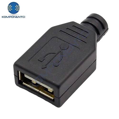 IC-265F USB A Tip Seyyar Kapaklı Dişi USB Soketi