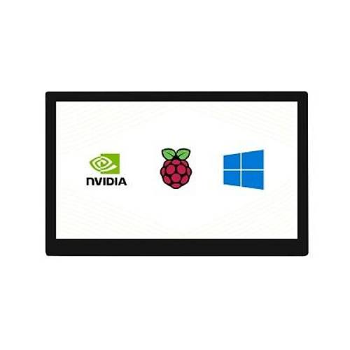 WaveShare 10.1" 1280×720 QLED Kapasitif Dokunmatik HDMI Ekran