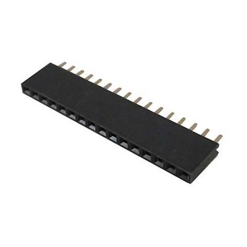 1x16 Dişi Header 16 Pin 180 Derece