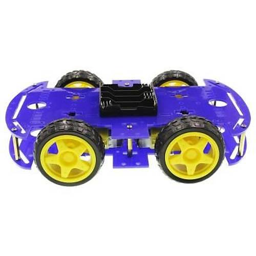 4WD Mavi Şase Tekerlekli Araba Kiti