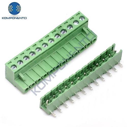 12 Pin 5.08mm Geçmeli 90C Takım Klemens