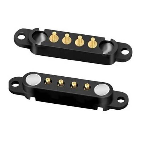 LK-4PIN-2340404 4-Pin 2.54mm Pogo Pin Manyetik Konnektör Takımı - Kulaklı
