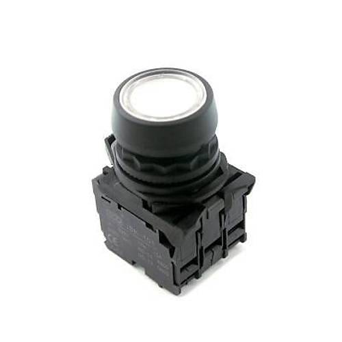 ISP-AW31B5 24V Led Işıklı Yaylı Buton - Beyaz