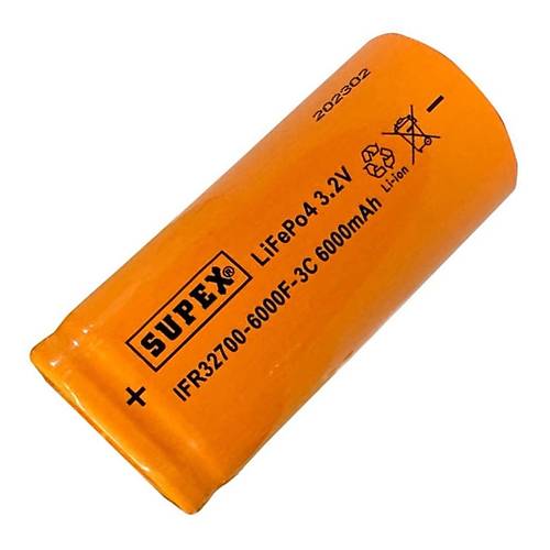 Supex IFR32700 3.2V 6000mAh LiFePo4 Şarjlı Pil 3C Deşarj Akımı (Başsız)