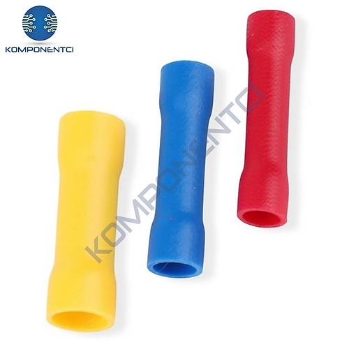 TBY-252 1.5-2.5mm2 İzoleli Kablo Ucu Birleştirici Ek Mufları Mavi 100 Adet