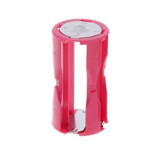 4'lü AAA Pil Yuvası - 1.5V Paralel C-Tip Pil Dönüştürücü Pembe
