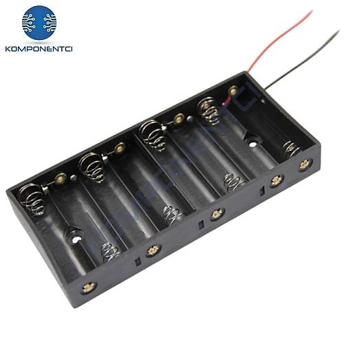IC-234C AA 8'li Pil Yuvası Pil Kutusu Yan Yana