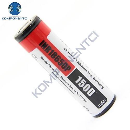 Orion 18650p 3.7V 1500mAh 15C Şarj Edilebilir Li-ion Pil