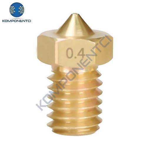 3D Yazıcı-Printer M6 1.75mm / 0.4mm V5-V6 Pirinç Nozzle
